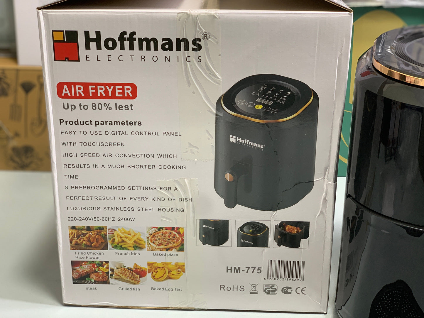 High Quality Oil Free Air Fryer Hoffmans Electronics 7.5L 2400w Germany Technology