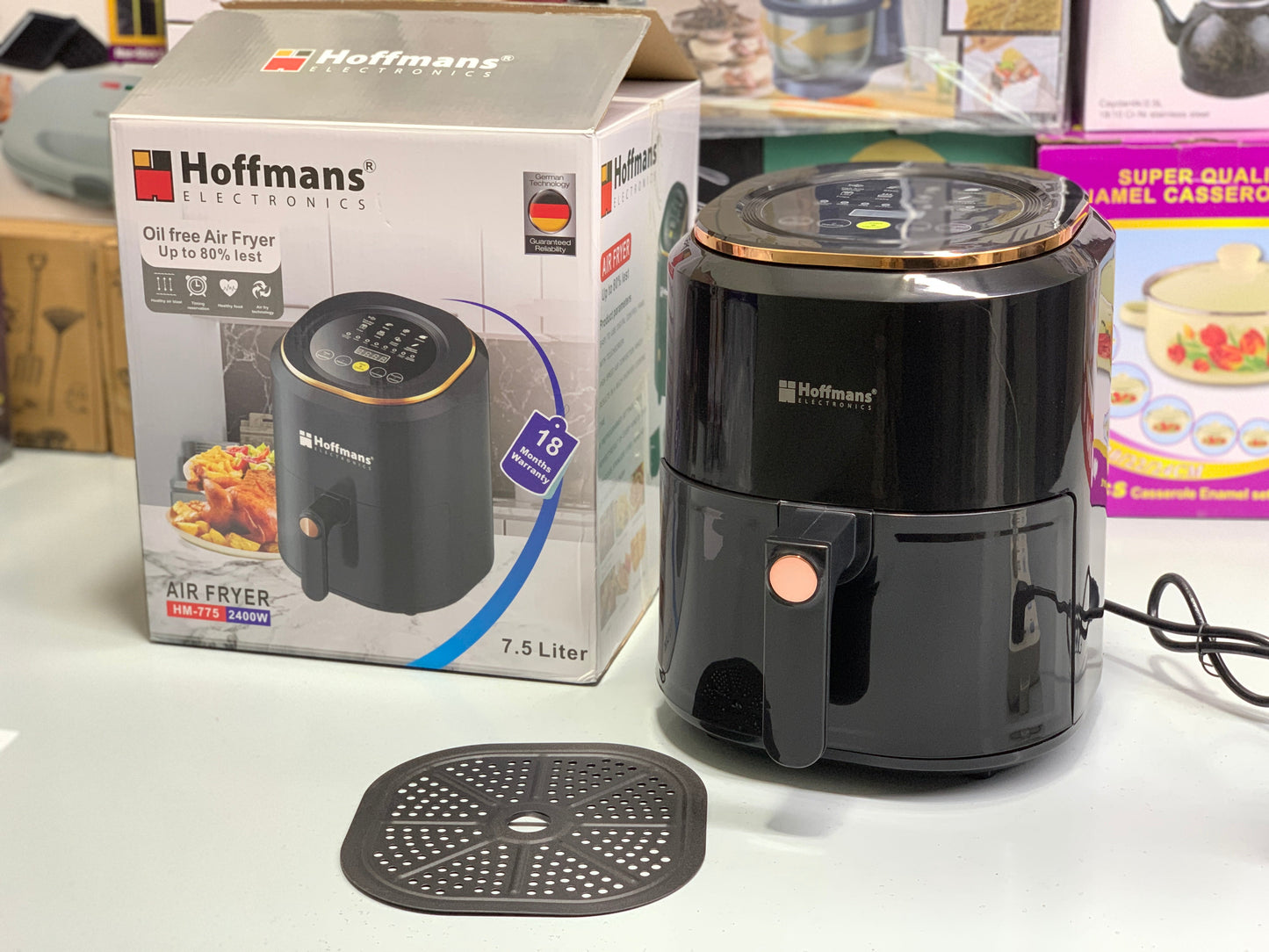 High Quality Oil Free Air Fryer Hoffmans Electronics 7.5L 2400w Germany Technology