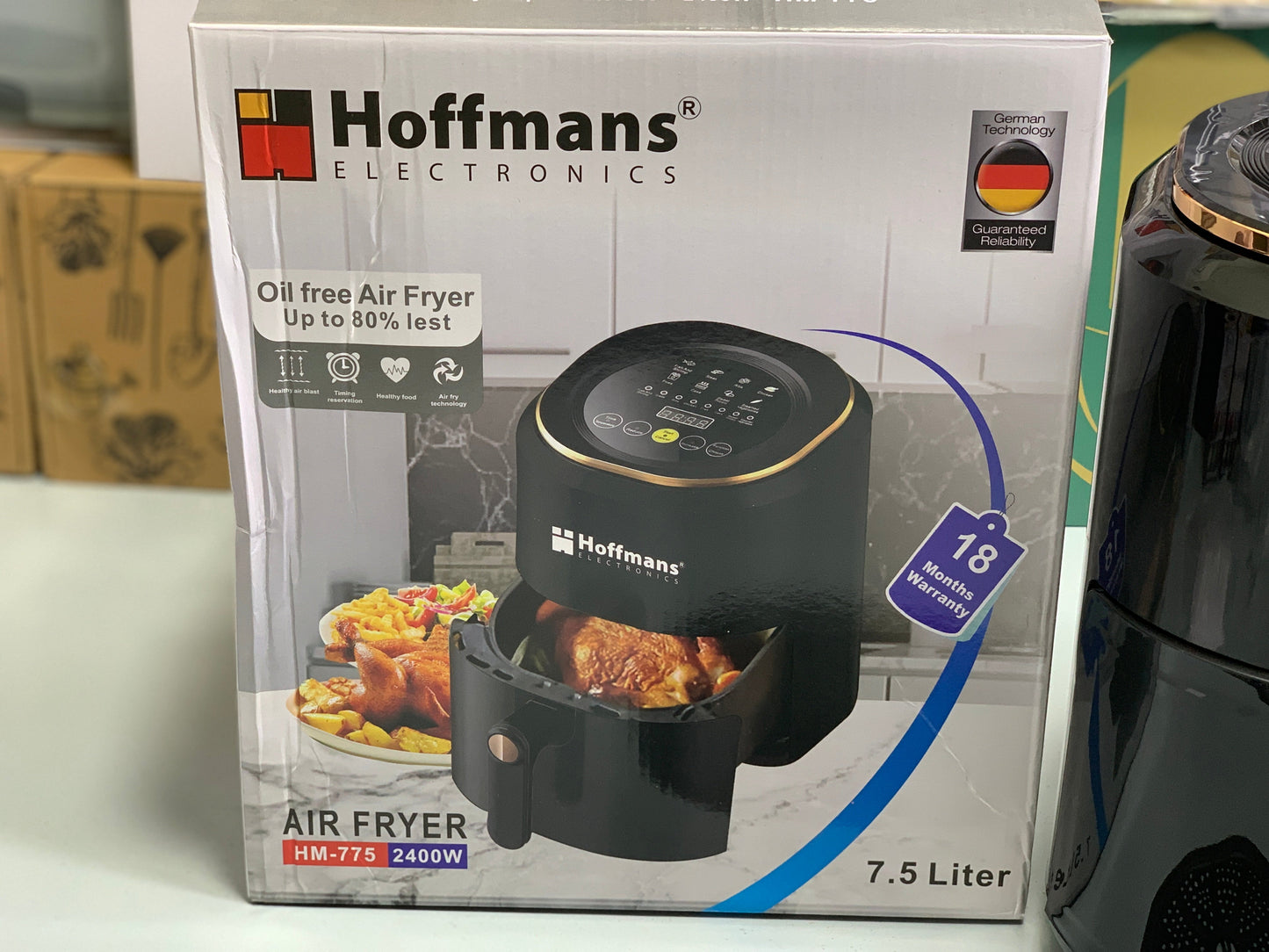 High Quality Oil Free Air Fryer Hoffmans Electronics 7.5L 2400w Germany Technology