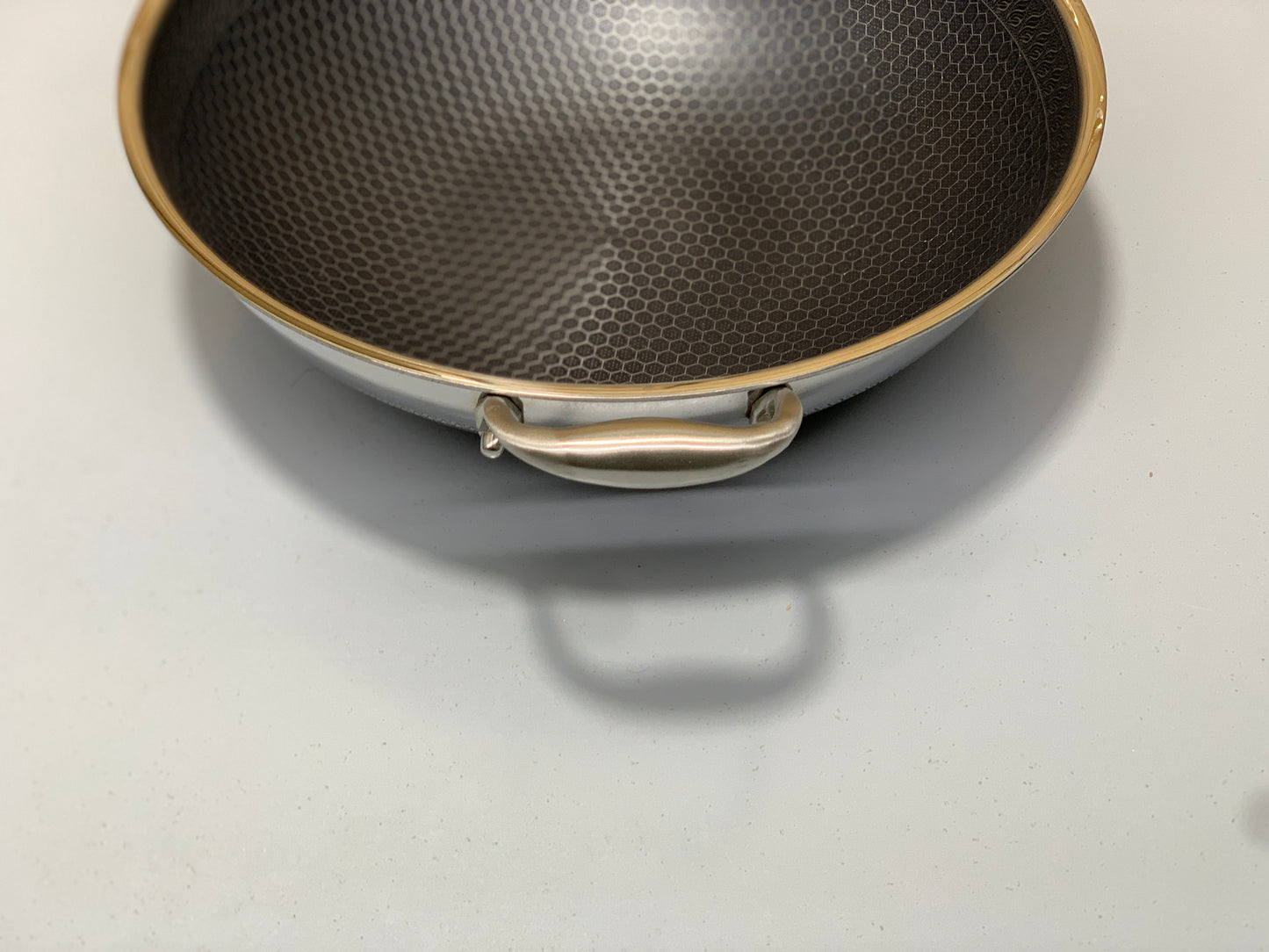 Laser Coated HoneyComb Pattern Deep Frying Karahi /Handi