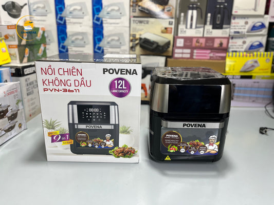 Imported Air Fryer of Povena Brand, PVN-3611 - 12 liters Capacity, 1800 watt Power