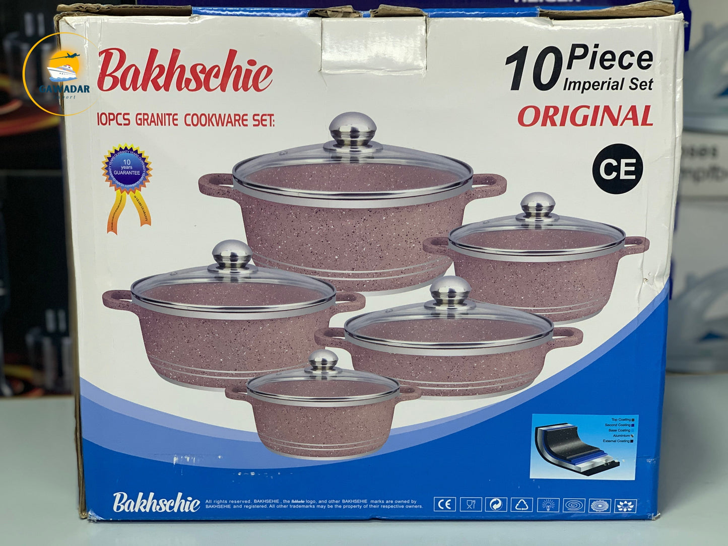 10 pieces Granite Cookware Set of Bakhschie Brand