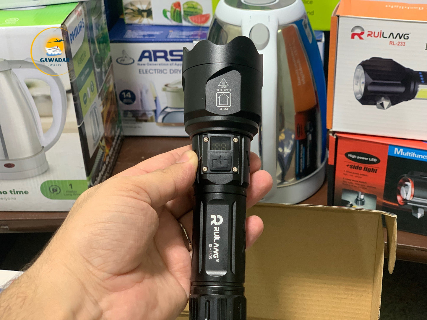 Gawadar Import's Rawilang RL-2305 LED 1KM Range Bright Flash Light| Home Essentials