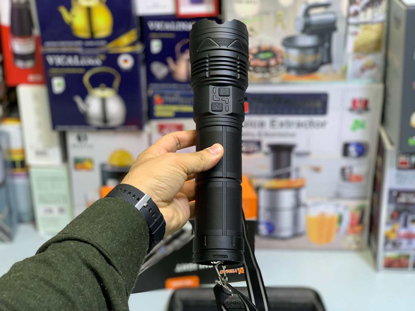 LED Flashlight | Portable Torch Long Range Model: YM-G500