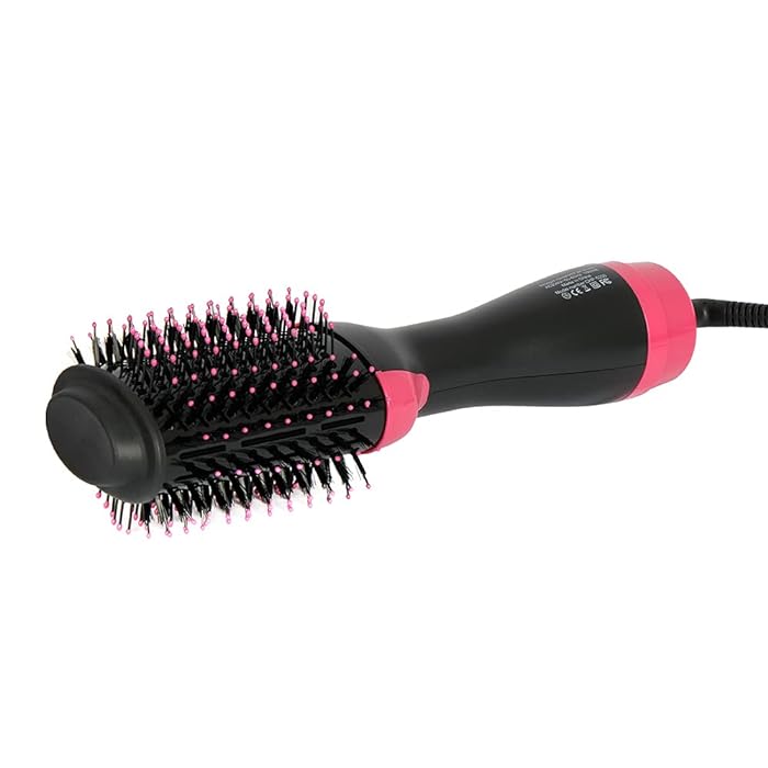 Gawadar Import™ 3-In-1 Electric One Step Hair Straightening Brush One Step Hot Air Brush Dryer + Styler