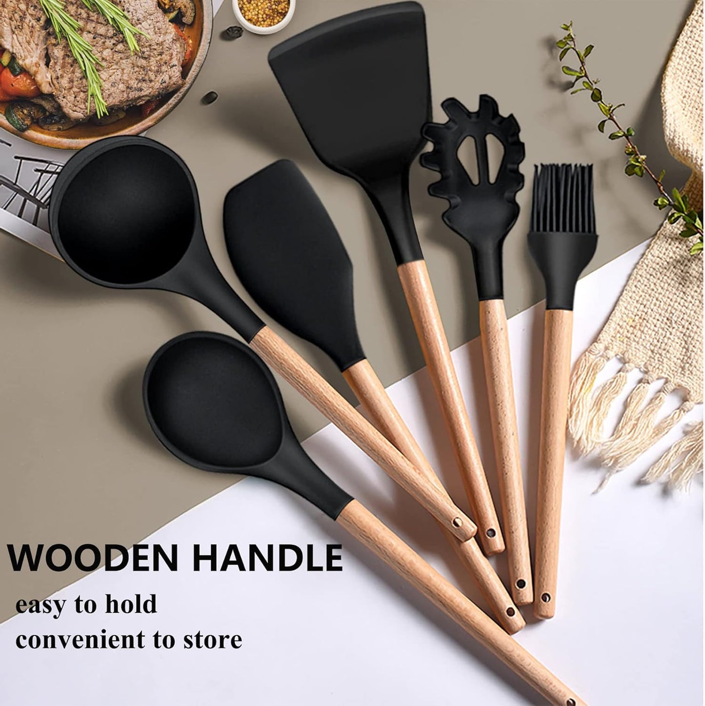 12 Pieces Kitchen Silicon Utensils Set