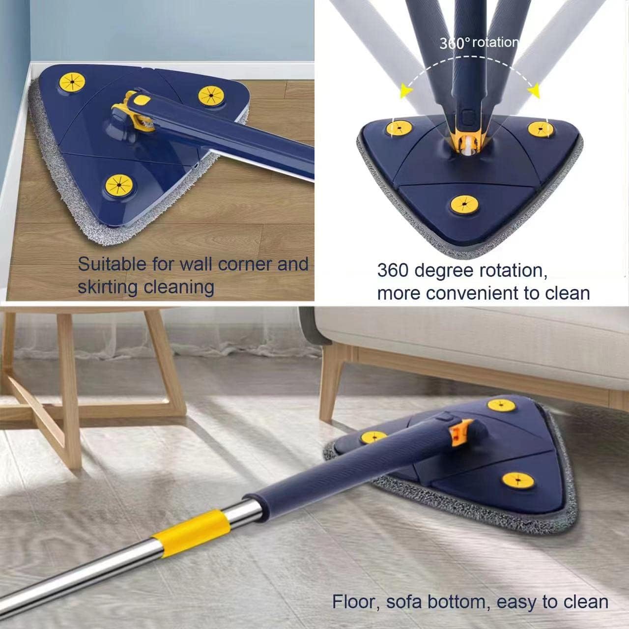 Gawadar Import™ Triangle Mop For Cleaning Floors, Walls, Tales and Solar Panels Trending Product