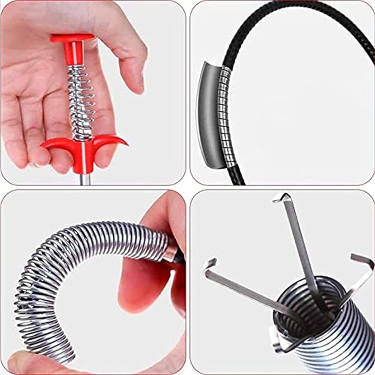 Gawadar Import's Drain Cleaning Stick Tool Wire  Sink Cleaning Hook  Cleaning Clog Clogged Drain for Multipurpose Kitchen Bathroom Sink Toilet