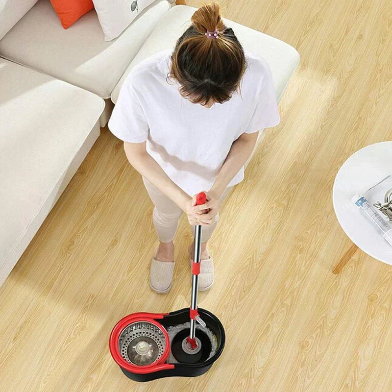 Gawadar Import™ 360 Degree Spin Mop, Floor Cleaning, Stainless Steel Dry Basket for Home, Office and Kitchen