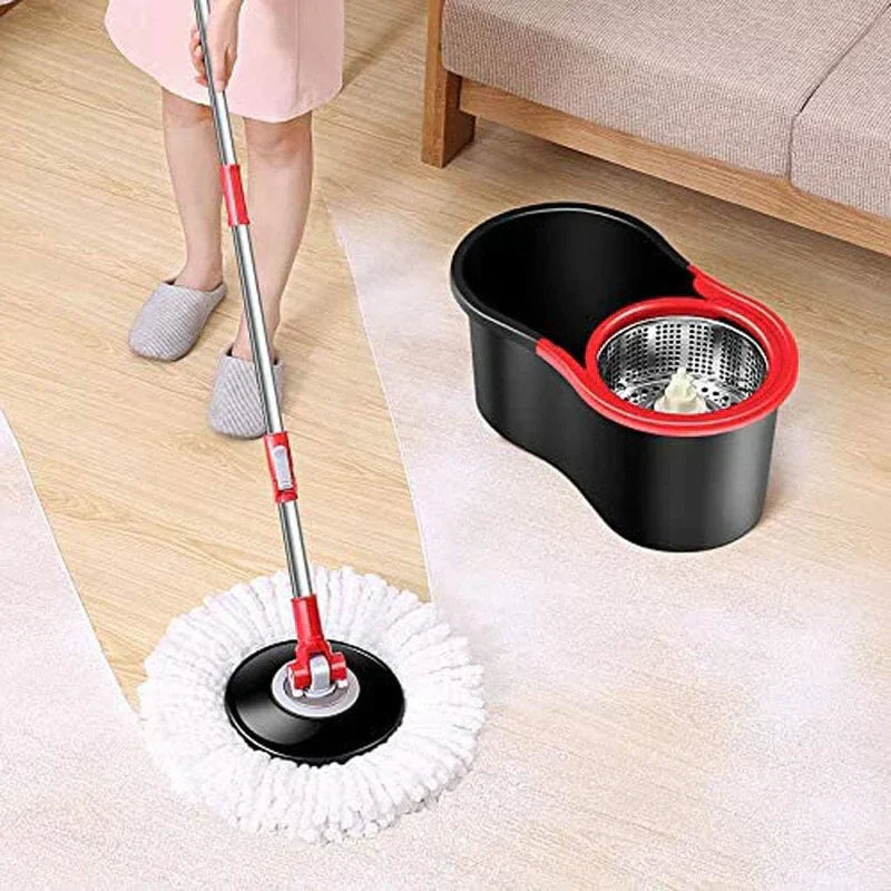 Gawadar Import™ 360 Degree Spin Mop, Floor Cleaning, Stainless Steel Dry Basket for Home, Office and Kitchen