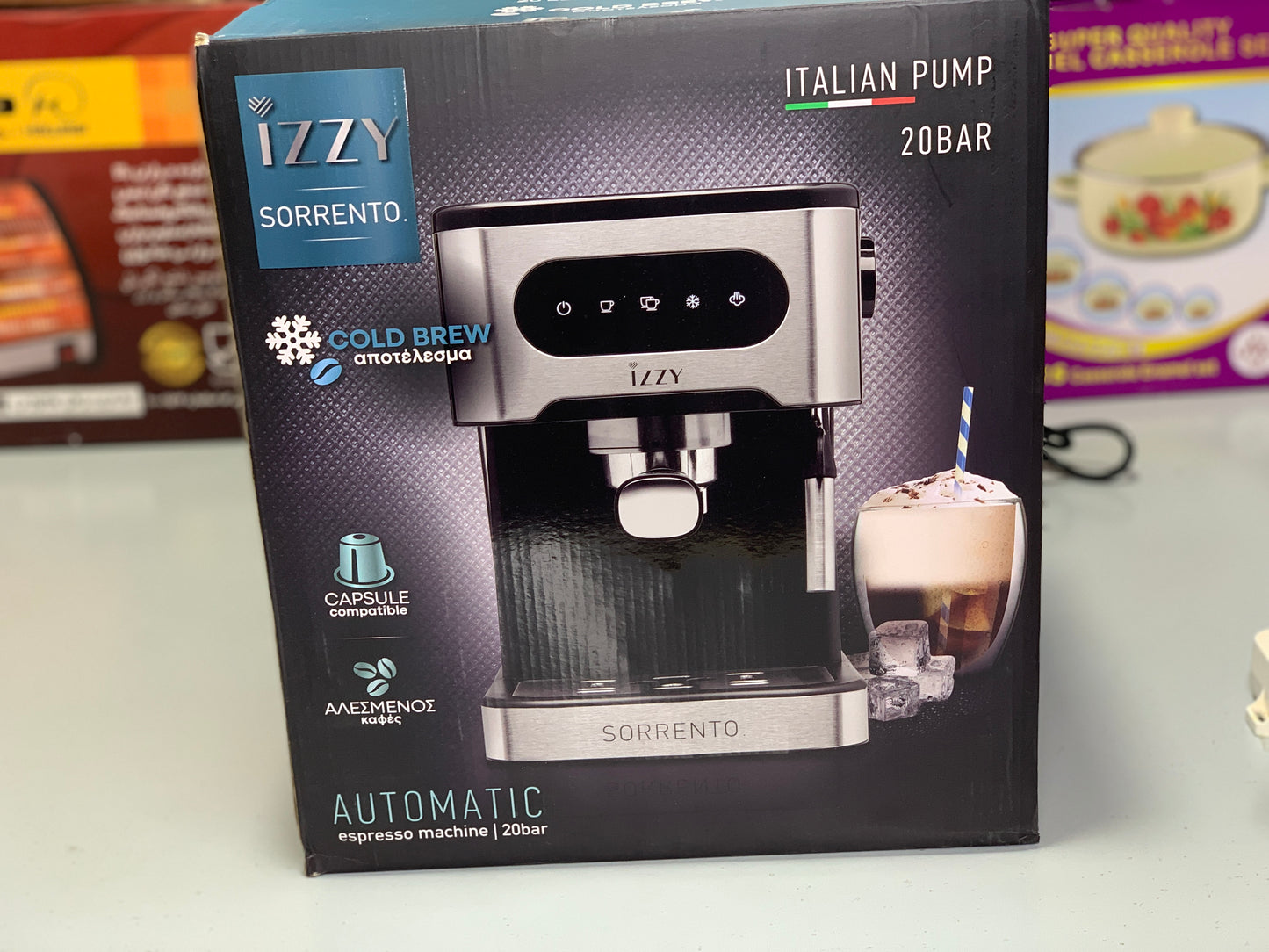 Italian IZZY Sorrento Coffee Machine 20 Bar | 1.5L | 1500w