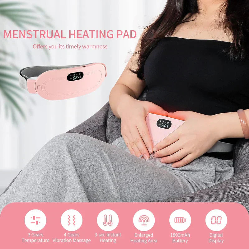 Gawadar Import™ Period Cramp Pain Relief Belt -Portable Menstrual Heating Pad