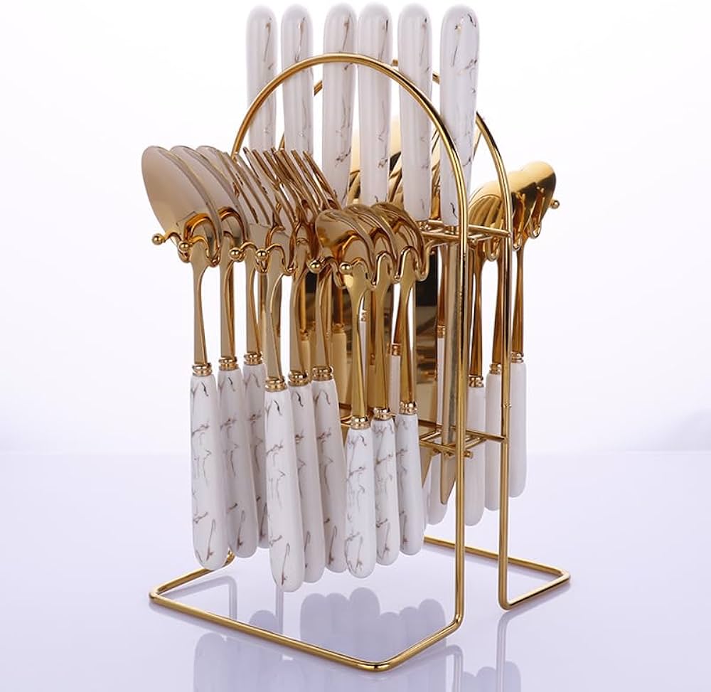 24 Pieces Cutlery Set with Stand