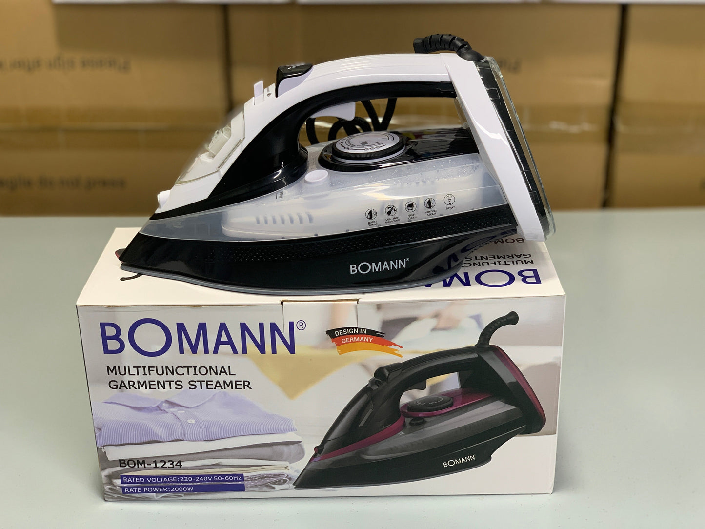 Bomann Brand 1 Year Warranty Steam iron Model BOM-1234