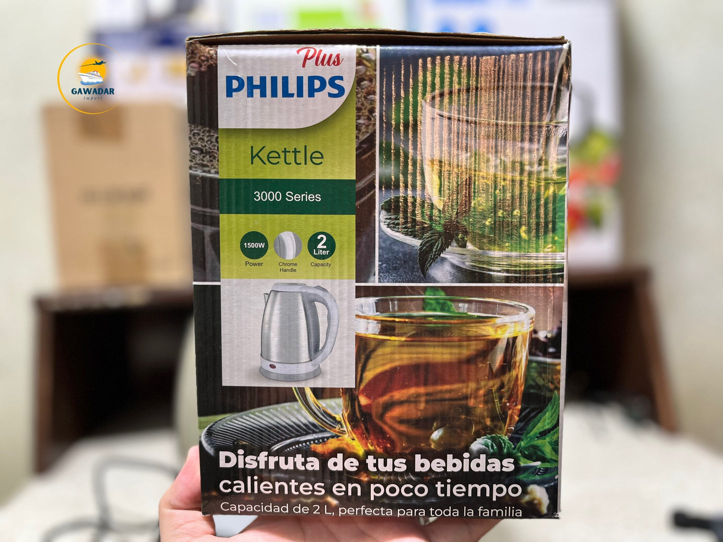 Gawadar Import's Philips Plus Electric Kettle Stainless Steel Auto OFF Mode