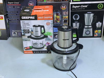 Geepas Multi Functional Chopper 5L and 500w Stainless Steel blades with 2 Year warranty