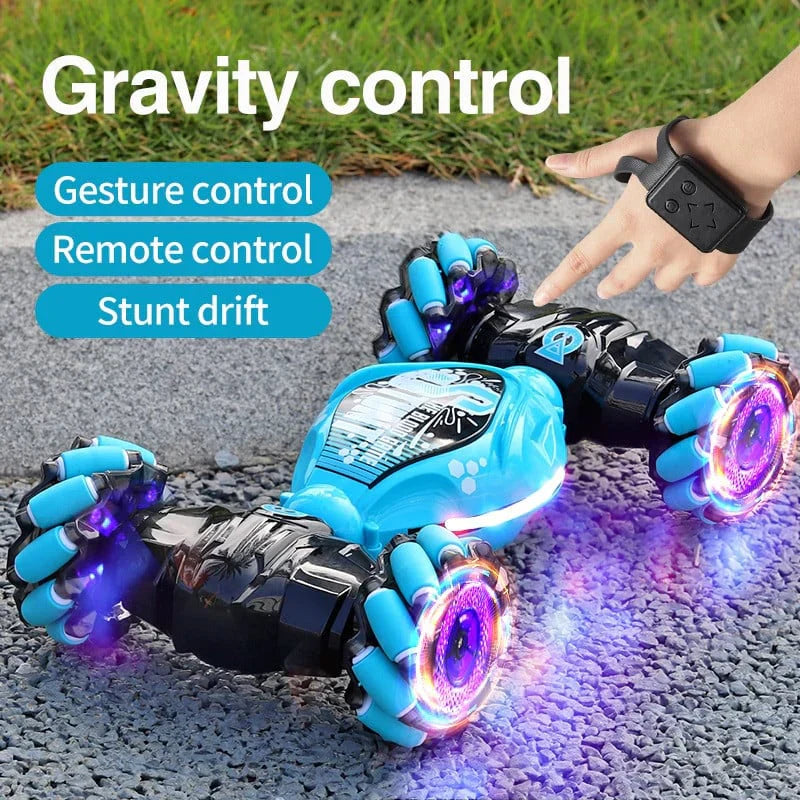 Gawadar Import™ New Twist Car All Terrains Monster Trucks for Boys Gesture RC Stunt Car 360° Flips for Age 4-12