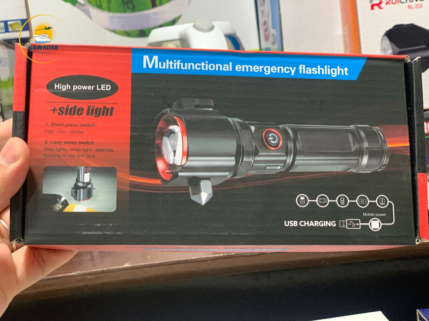 Gawadar Import's Rawilang RL-2210  LED Flash Light 1KM Range