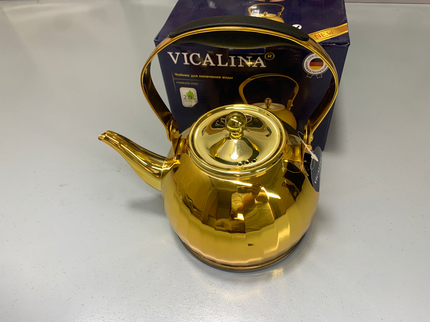 Vicalina German Technology Golden and Silver 2L Stylish Tea Kettles