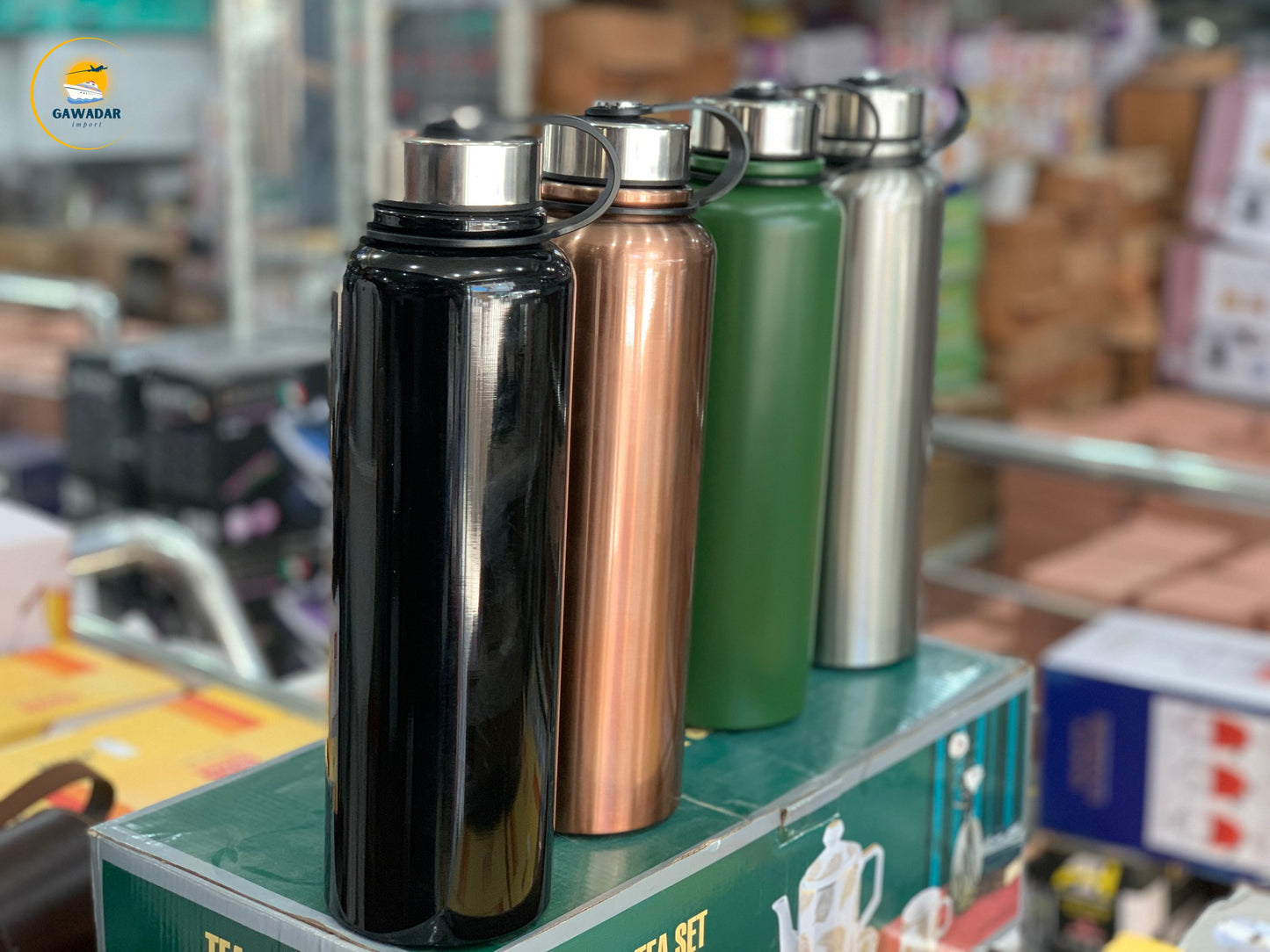 Gawadar Import's Vacuum Hot & Cold Bottles with Leather Cover  1500ml Stainless Steel   Hot Selling Item