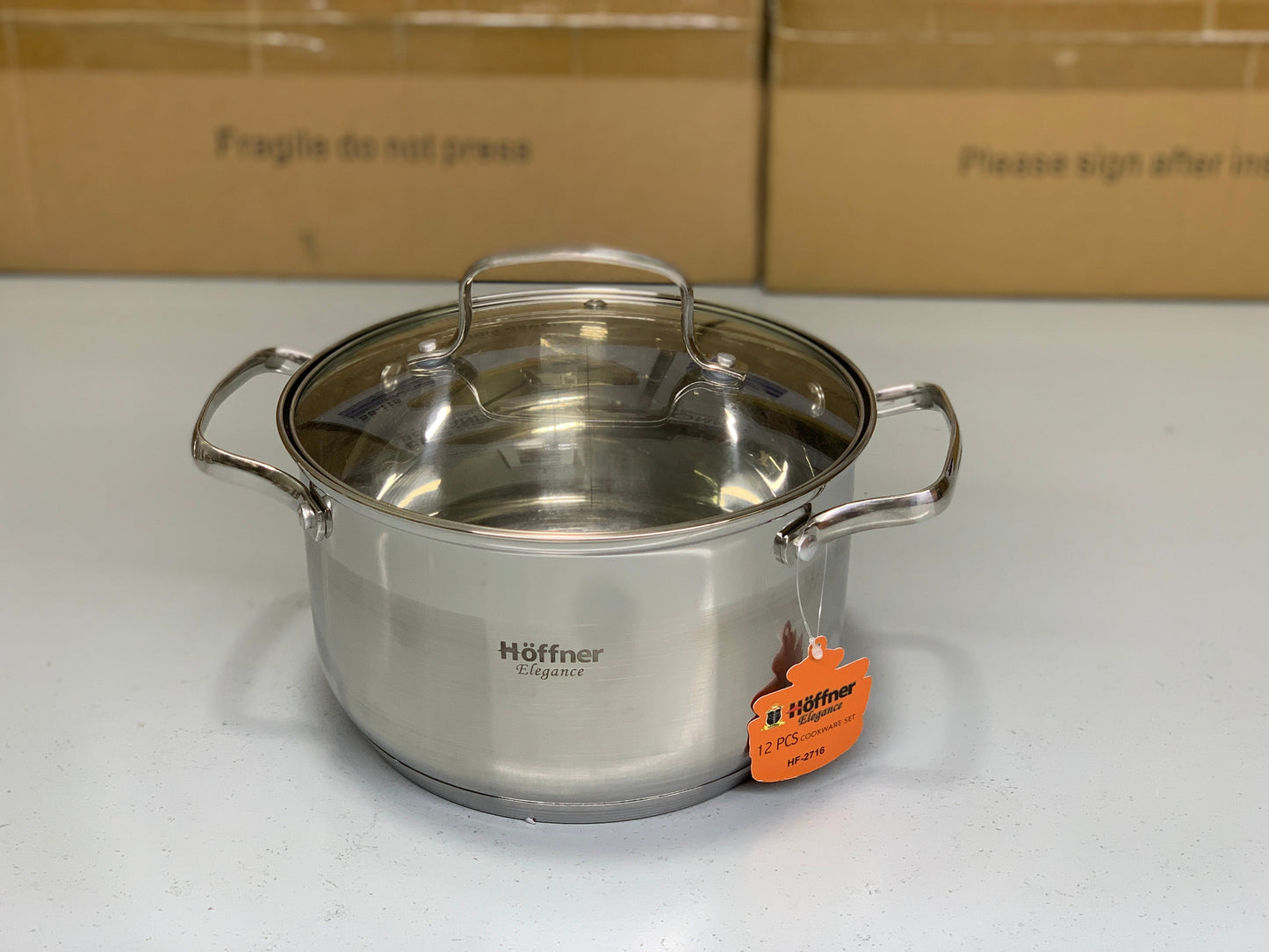 Hoffner Elegance Cookware Set 12 pieces Made for Germany Stainless Steel