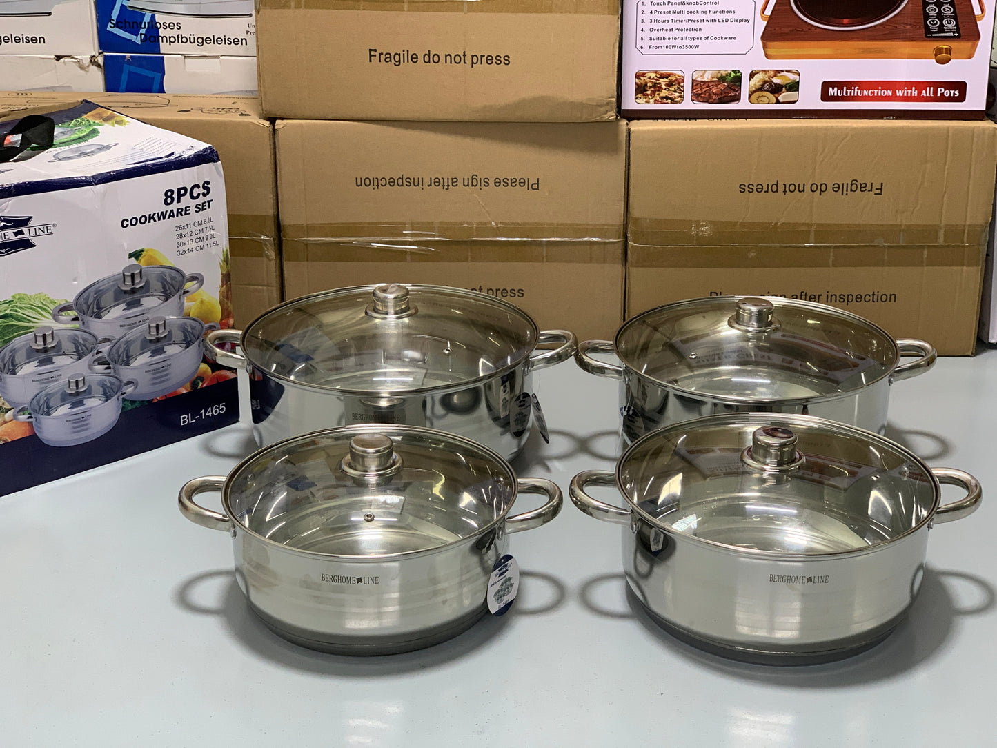 8PCS Cookware Set | 8 Pieces Stainless Steel Cookware Set