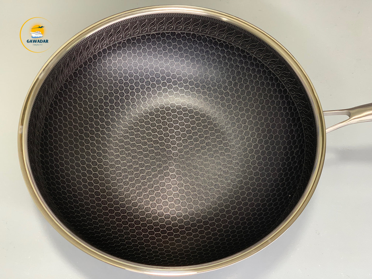 German Imported HoneyComb Laser Coating Deep Frying Pan