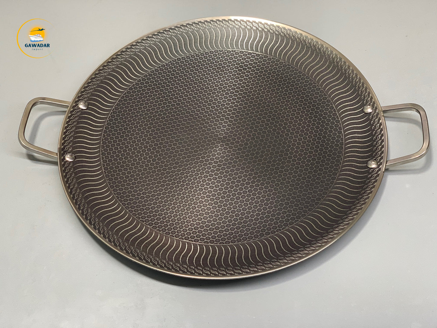 German Imported HoneyComb Laser Coating Tawa , Stainless Steel