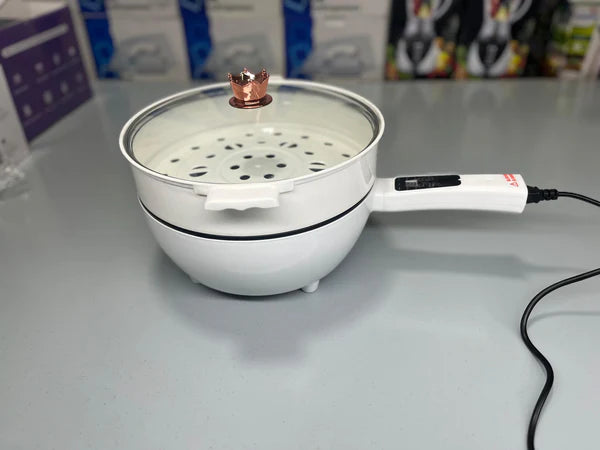 Imported 2-1 Electric Cooker Pan with Steamer - 4L Capacity, 1500W