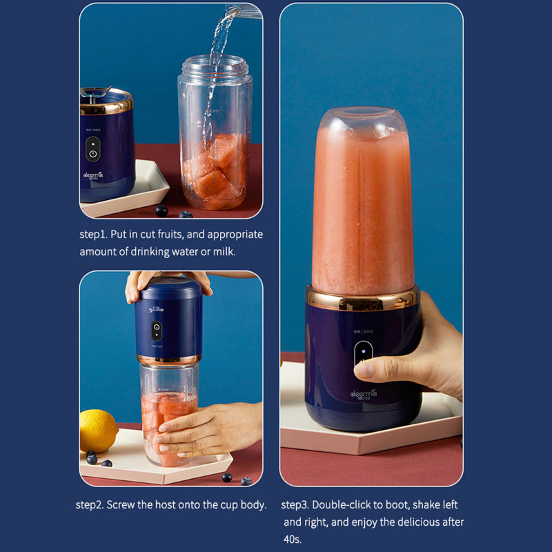 Gawadar Import™ Mini Juice Blender with a Stylish Portable Bottle  Six 6 Stainless Sharp Blades