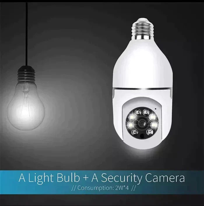 Gawadar Import™ Wireless Bulb Security Camera 360°Rotational View